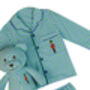 Eric Kids Check Pyjama Set With Matching Teddy Bear, thumbnail 3 of 7