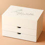 Personalised Birth Flower Jewellery Box With Drawers, thumbnail 1 of 8