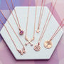 Rose Gold Colour Gift Card Necklace Charm Selection, thumbnail 3 of 11