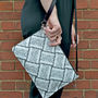 Tile Print Leather Clutch Bag, thumbnail 4 of 5