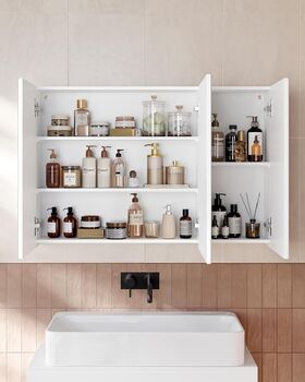 Wall Storage Cabinet With Mirror, 5 of 11