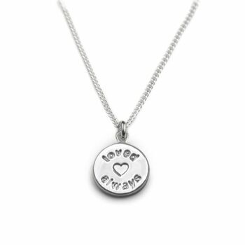 You Are Loved Always Silver 18th 21st Birthday Necklace, 6 of 6