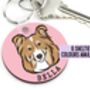 Personalised Sheltie Keyring, thumbnail 1 of 6