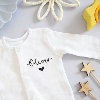 Personalised Baby Name Babygrow, 2 of 9