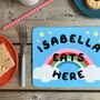Bright Rainbow And Clouds Personalised Placemat, thumbnail 5 of 6