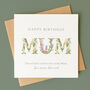 Personalised Botanical Birthday Card For Mum, thumbnail 1 of 2