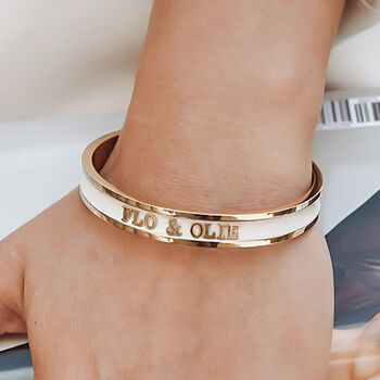 Kids Name Bangle In Gold Silver Or Rose Gold, 6 of 12