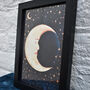 A5 Recycled Moon Crescent Art Print, thumbnail 1 of 5