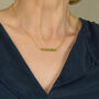 Peridot Bar Birthstone Necklace August, thumbnail 2 of 4