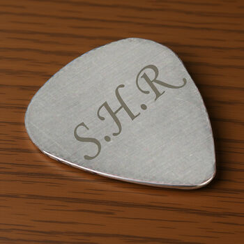 Personalised Initials Stainless Steel Plectrum Gift, 7 of 7