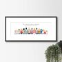 Personalised Family Tree Print And Pets In Panoramic, thumbnail 1 of 12