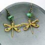 Turquoise Dragonfly Earrings, thumbnail 1 of 6