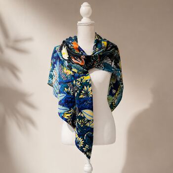 Midnight Botanical Sarong Scarf, 4 of 6
