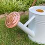 Pair Of Ivory White And Copper Watering Cans, thumbnail 7 of 11