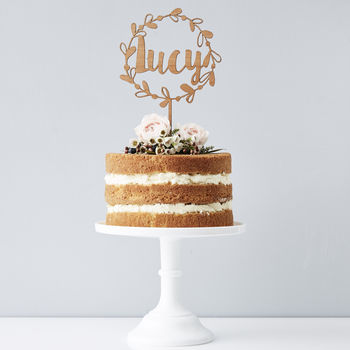Personalised Floral Name Cake Topper, 6 of 7