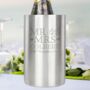 Mr And Mrs Personalised Wine Cooler, thumbnail 1 of 2