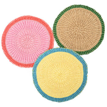 Colourful Handwoven Sisal Placemats, 7 of 11