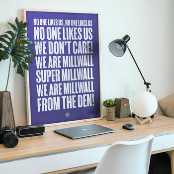 Millwall 'No One Likes Us' Football Song Print, 2 of 3