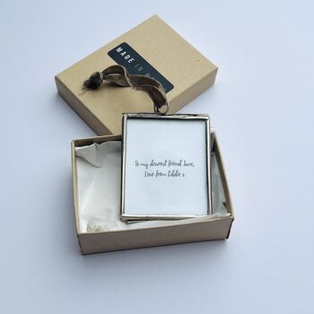 Personalised Paper Daisy Flower And Poetry Mini Framed Gift, 6 of 12