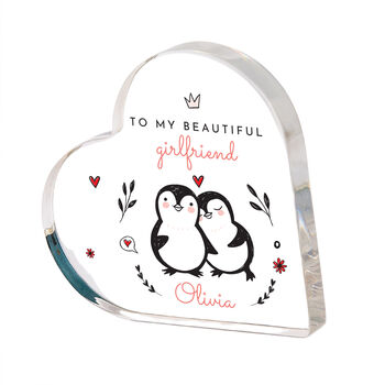 Gift For Girlfriend Personalised Acrylic Heart Plaque, 4 of 4