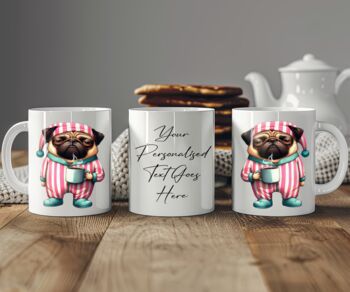 Personalised Pug Morning Coffee Pet Dog Gift Mug, 2 of 2