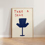 Take A Seat Retro Living Room Wall Art Print, thumbnail 4 of 10
