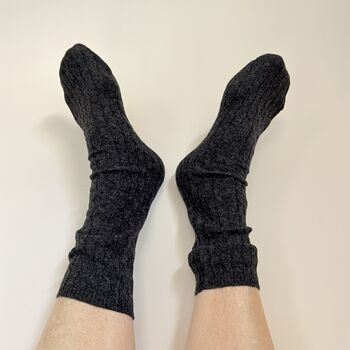 One Size Cashmere Bed Socks, 6 of 7