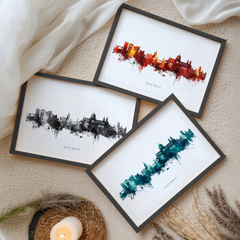 Galway Ireland Skyline Cityscape Art Print, 9 of 12