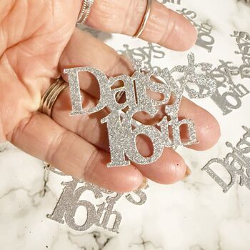Personalised Glitter / Mirror Table Decorations, 2 of 10