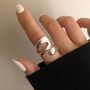 Chunky Silver Plated Adjustable Wrap Ring, thumbnail 2 of 6