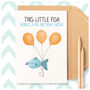 Cute Happy Birthday Wish Fish Funny Greeting Card, thumbnail 1 of 5