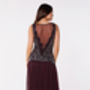 Elaina Art Deco Drop Waist Maxi Dress, thumbnail 2 of 3