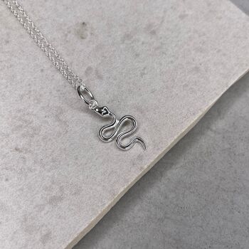 Sterling Silver Snake Necklace, 5 of 10