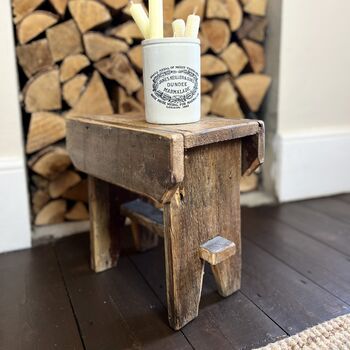 Vintage Wooden Stool, 6 of 7