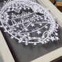 Personalised New Baby Starry Moon Paper Cut, thumbnail 4 of 9
