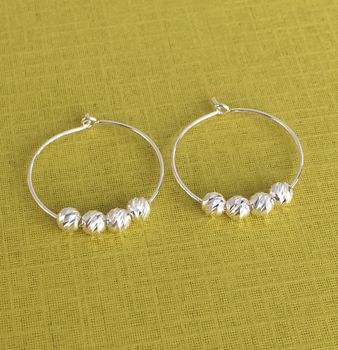 40th Birthday Sparkly Silver Bead Earrings, 2 of 4