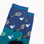 Badminton Bamboo Socks In Blue, thumbnail 2 of 4