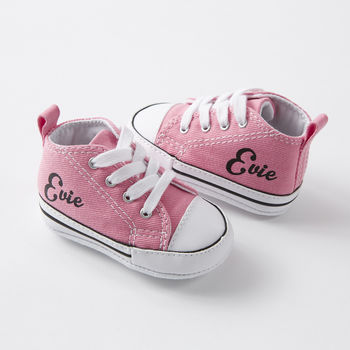 Baby Converse Sneakers Personalised New Baby Gift, 3 of 8