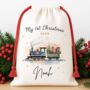 1st Christmas Train Christmas Sack, thumbnail 1 of 3