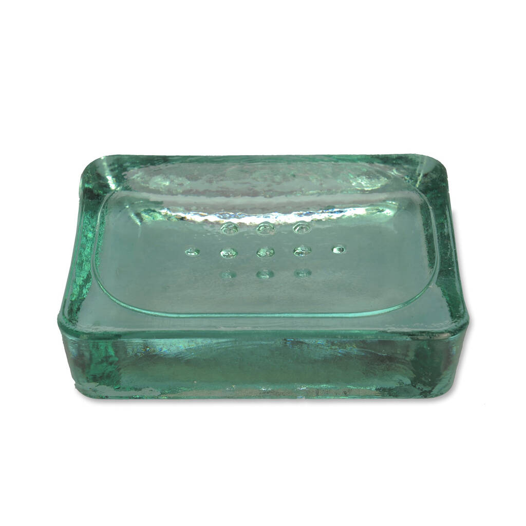 Recycled Glass Soap Dish By The Little House Shop