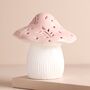 Ceramic LED Pink And White Toadstool Light, thumbnail 1 of 3