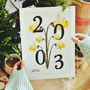 Birth Flower Birthday Print Personalised Recycled, thumbnail 2 of 11