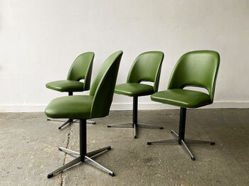 Set Of Four Mid Century 1960s Swivel Chairs, 11 of 12