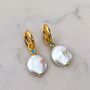 Baroque Pearl And Turquoise Drop Earrings, thumbnail 3 of 7