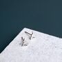 Tiny Sterling Silver Hummingbird Stud Earrings, thumbnail 5 of 8