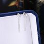 Sterling Silver Cz With Chain Ear Jacket, thumbnail 4 of 11