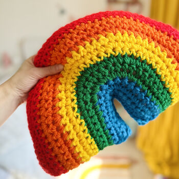 Handmade Rainbow Cushion For Child's Bedroom, 2 of 4