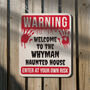 Personalised Halloween Caution Sign, thumbnail 2 of 4