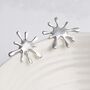 Sterling Silver Splat Studs, thumbnail 4 of 6