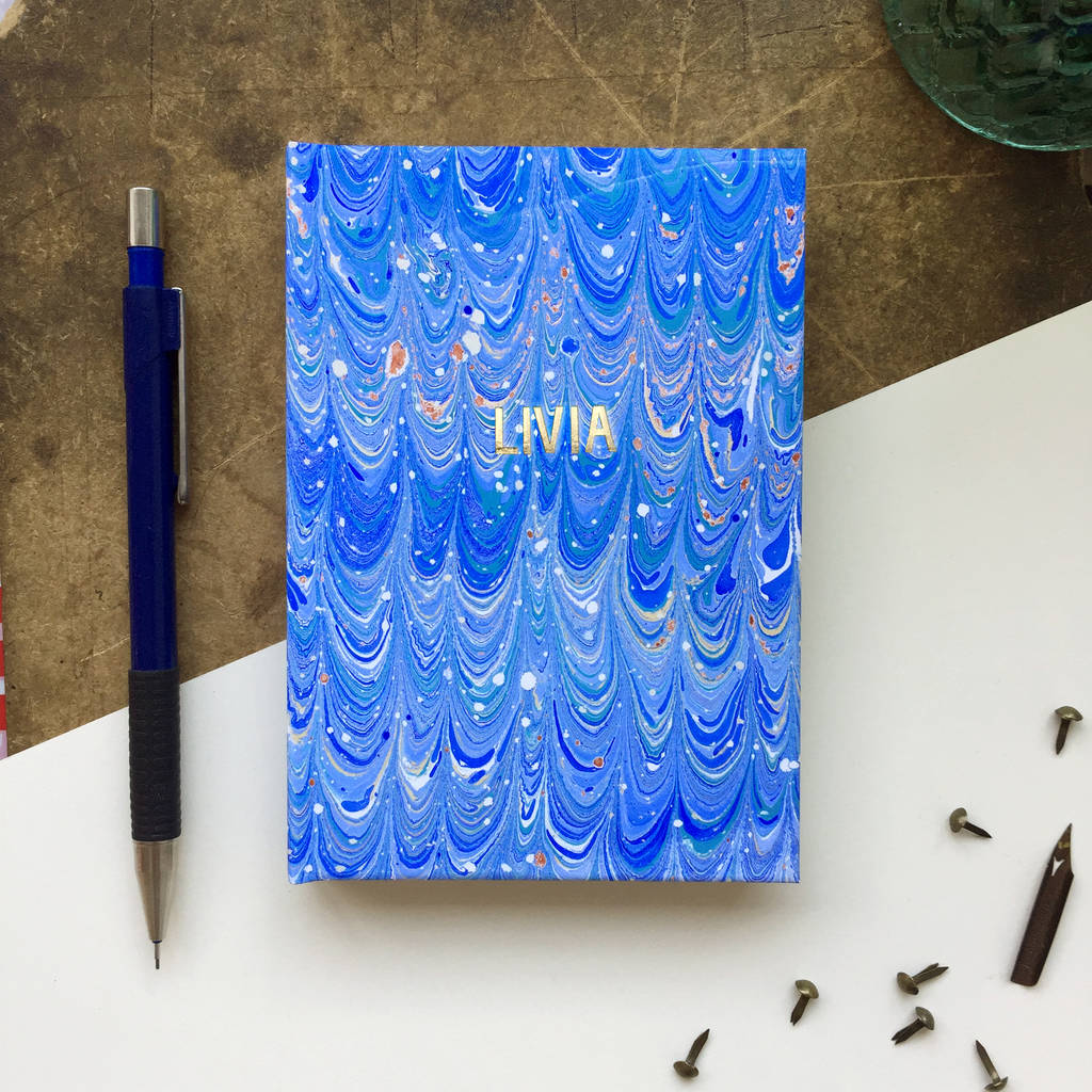 Personalised Hand Marbled Nonpareil Journal, 1 of 6